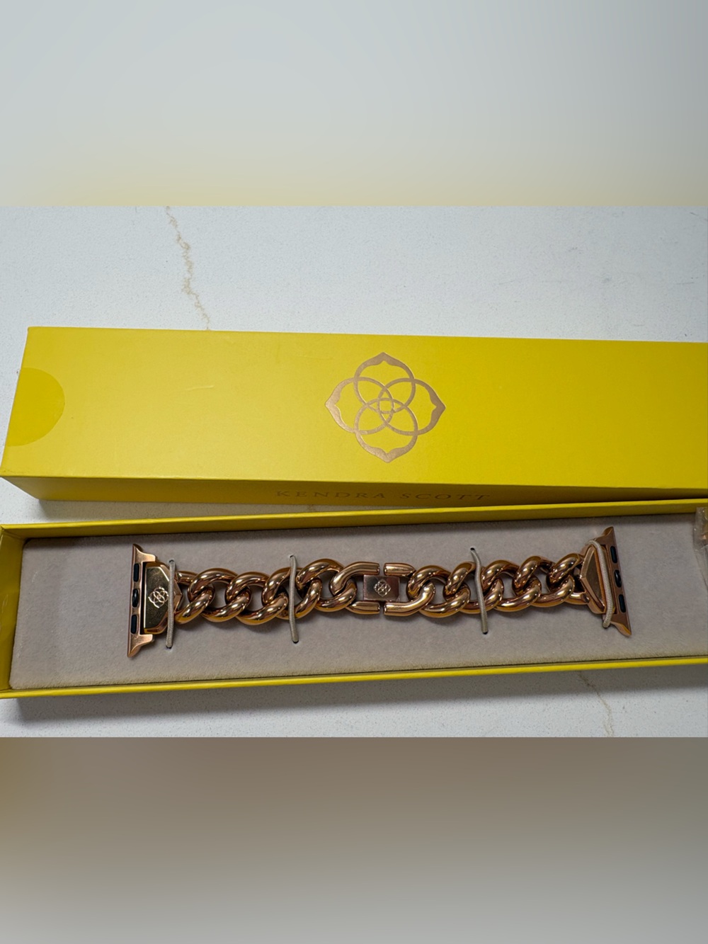 Kendra Scott Whitley Rose Gold Chain Watch Band NWT S/M